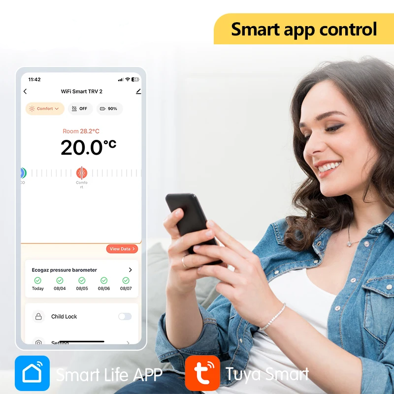 4 Pack ZigBee Smart Radiator Valves with App Control