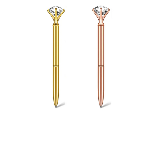 100Pcs Crystal Diamond Ballpoint Pens 2 Colors