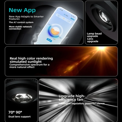 WiFi Programmable 100W LED Fish Tank Light with Dual Lens