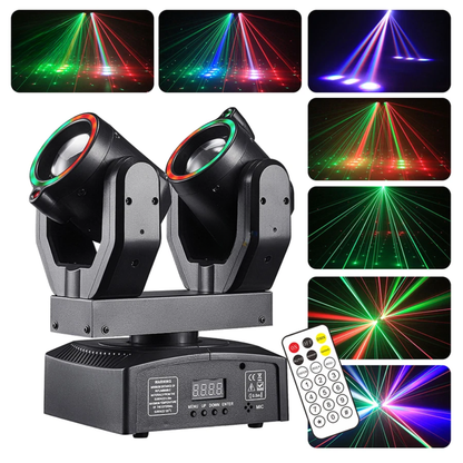 Double Head Moving Beam Light DMX512 Party Stage Light