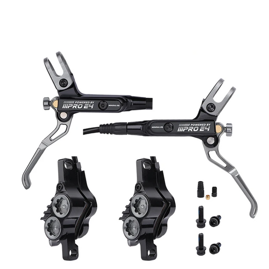 Hydraulic MTB Disc Brake Black 4-Piston Front Rear