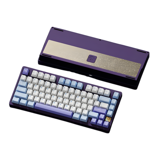 Portable RGB Mechanical Keyboard Wireless Hot Swap 3 Mode Purple