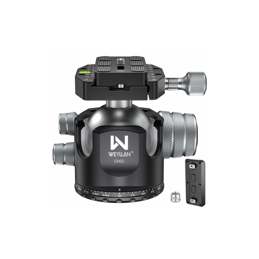 55mm MLOK Tripod Ball Head 360 Degree Heavy Duty Mount