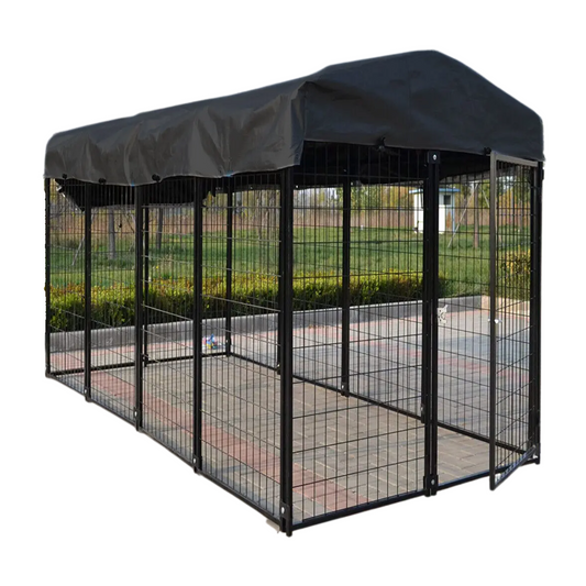 Oversized Outdoor Dog Kennel with Waterproof Cover