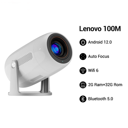 Portable 4K Android Projector with Auto Focus and Wi-Fi 6