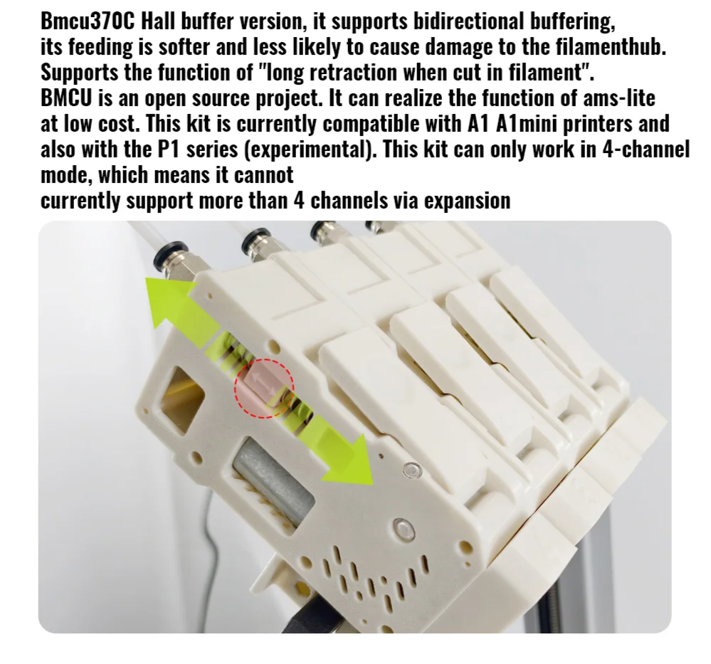 Auto Refill System BMCU 370C AMS Lite for A1 3D-Printer