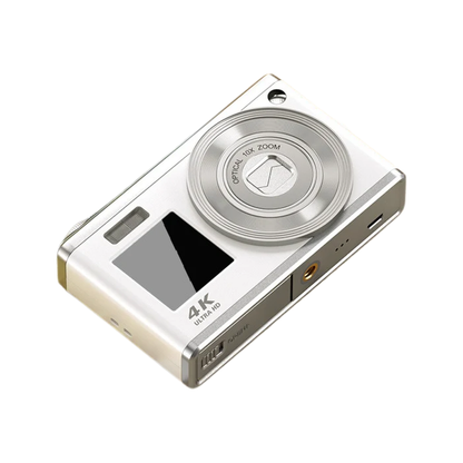 White 4K Dual Screen Waterproof Digital Camera with 32GB Storage