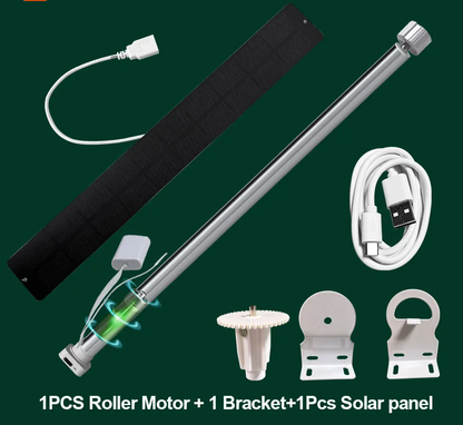 Smart Zigbee Roller Blind Motor with Solar Panel 25mm
