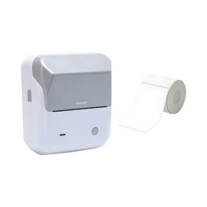 Portable Barcode and QR Code Label Printer 50x80mm 2 Rolls