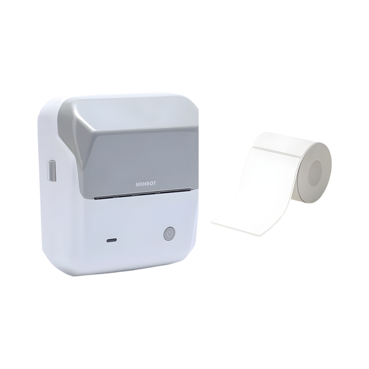 Portable Barcode and QR Code Label Printer 50x80mm 2 Rolls
