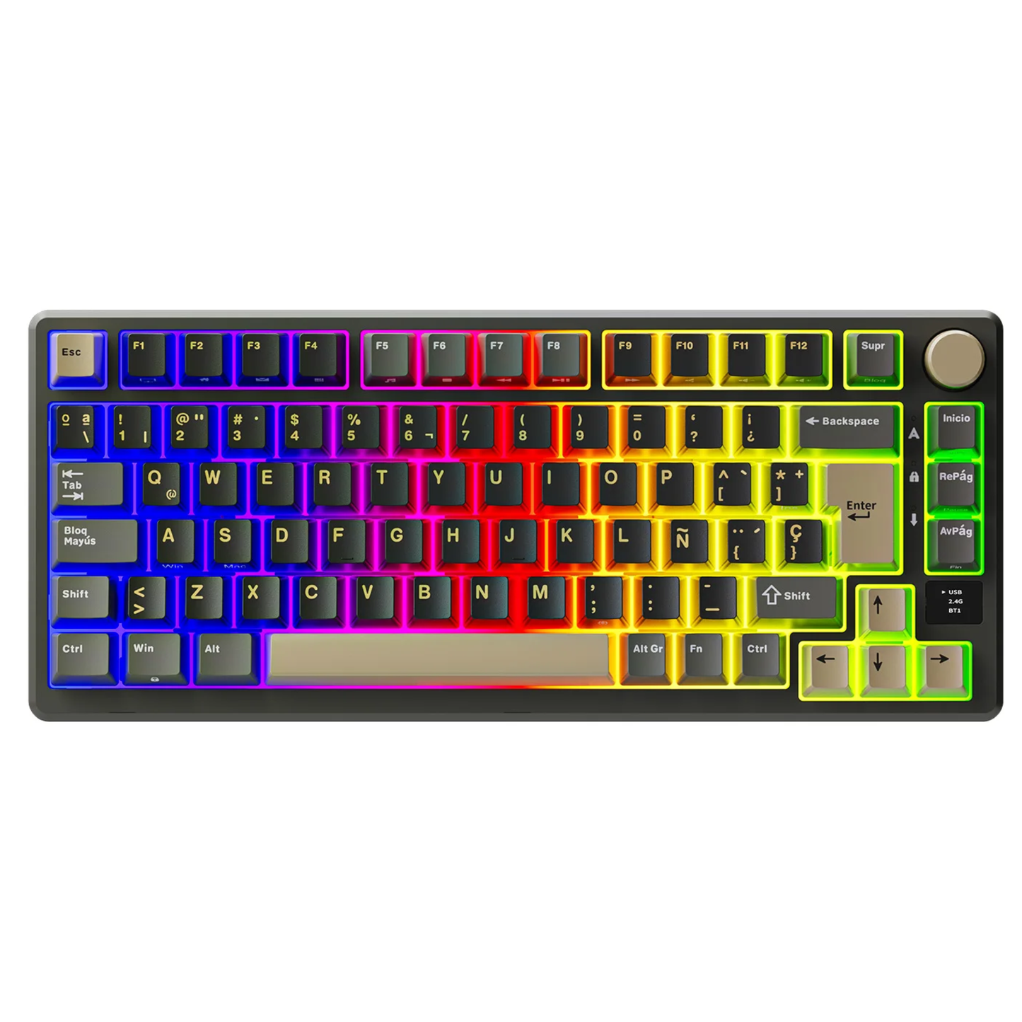 Hot-Swap RGB Mechanical Gaming Keyboard Fast Silver Switch