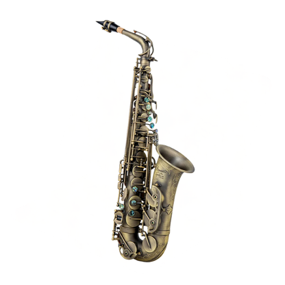 Antique Copper Alto Saxophone E-Flat Professional with Mouthpiece