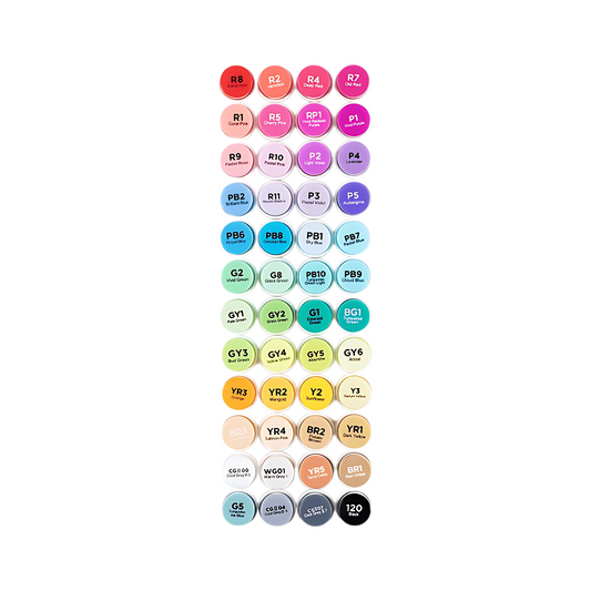 Dual Tip Alcohol Markers 48 Vibrant Color Art Pack