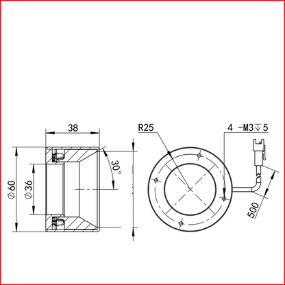 60mm IR 850nm Shadowless LED Ring Light
