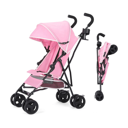 Lightweight Folding Baby Travel Stroller Portable Pushchair Pink