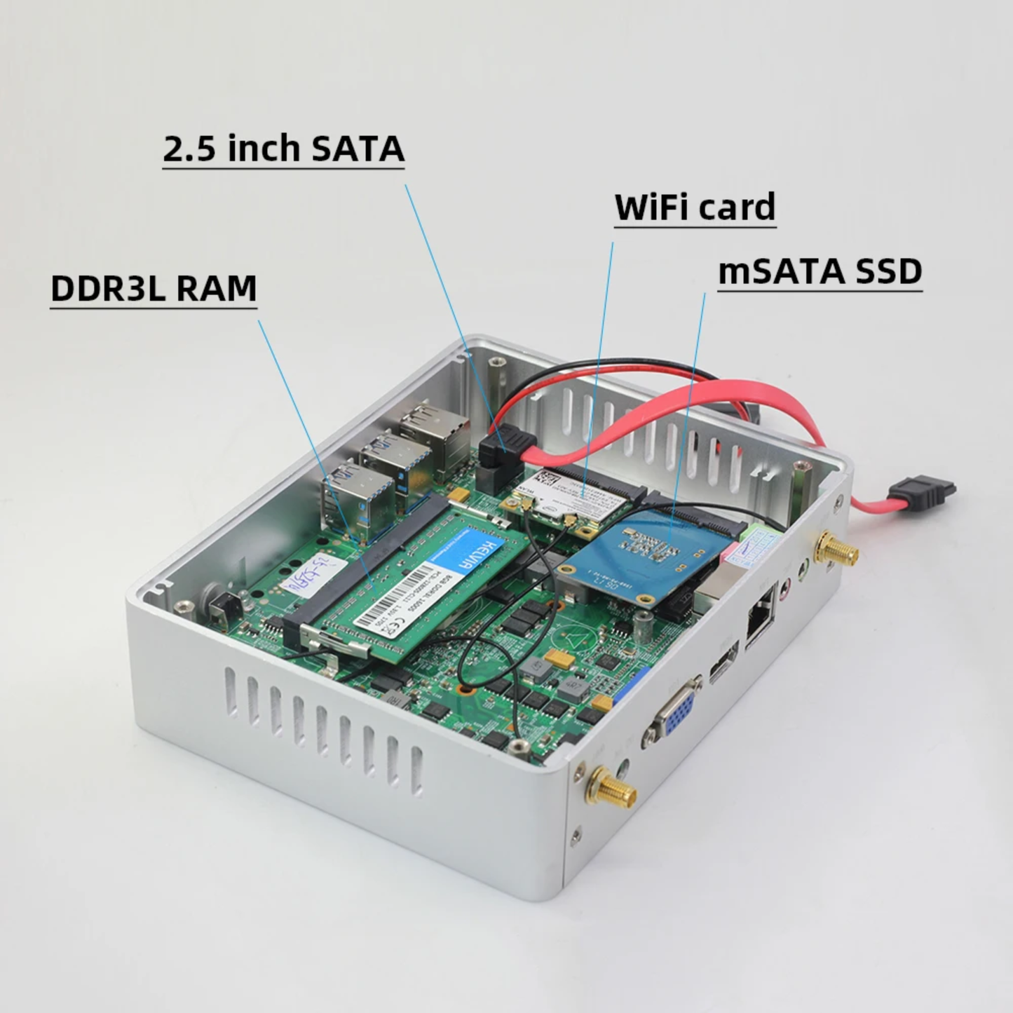 Compact i3 Fanless Mini PC with Dual Display Support