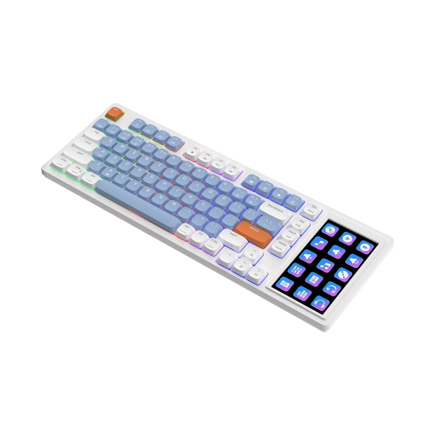 RGB Wired Mechanical Gaming Keyboard with Touchpad and Screen