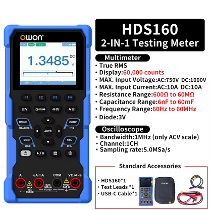 Portable Oscilloscope Multimeter AC/DC Voltage Current Tester