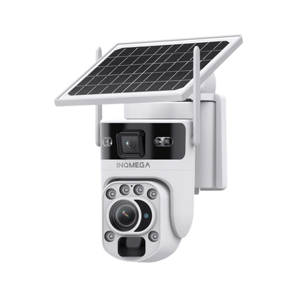 White Solar Powered 60X Zoom Security Camera with WiFi
