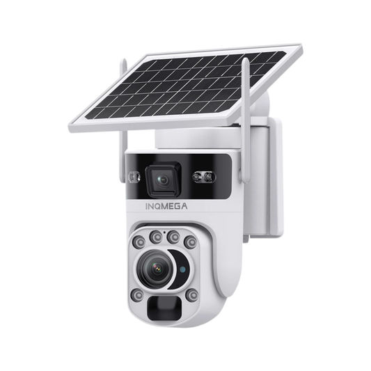 White Solar Powered 60X Zoom Security Camera with WiFi