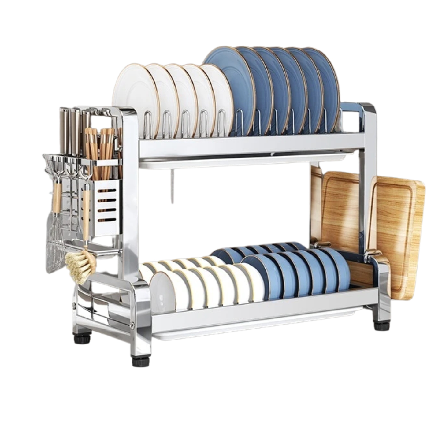 53cm Heavy Duty 2 Tier Kitchen Dish Drainer Rack
