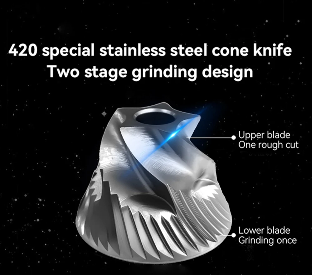 Compact Aluminum Coffee Grinder for Home or Travel
