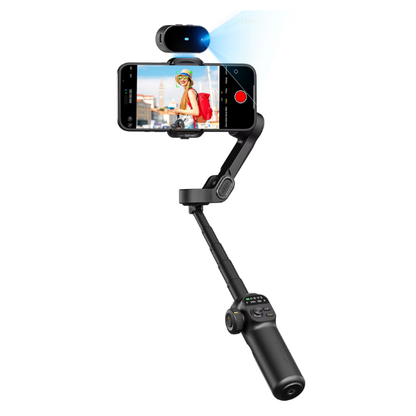 Smart AI Smartphone Gimbal with Built-In Extension Rod
