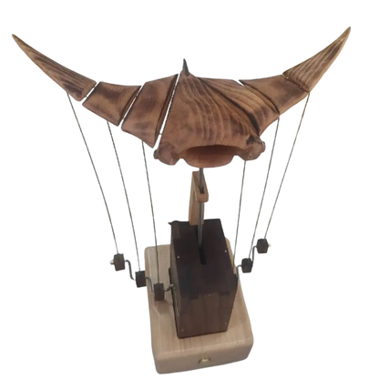 Unique Kinetic Wooden Manta Ray Desk Decoration Gift