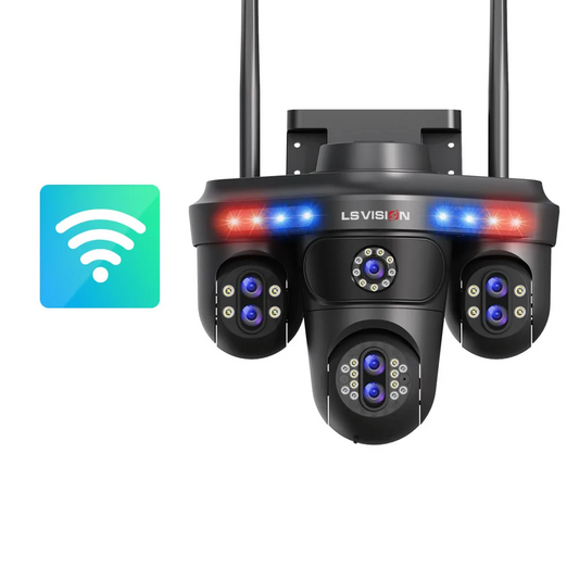 6K 35MP 4 Screen Outdoor WiFi Security Camera