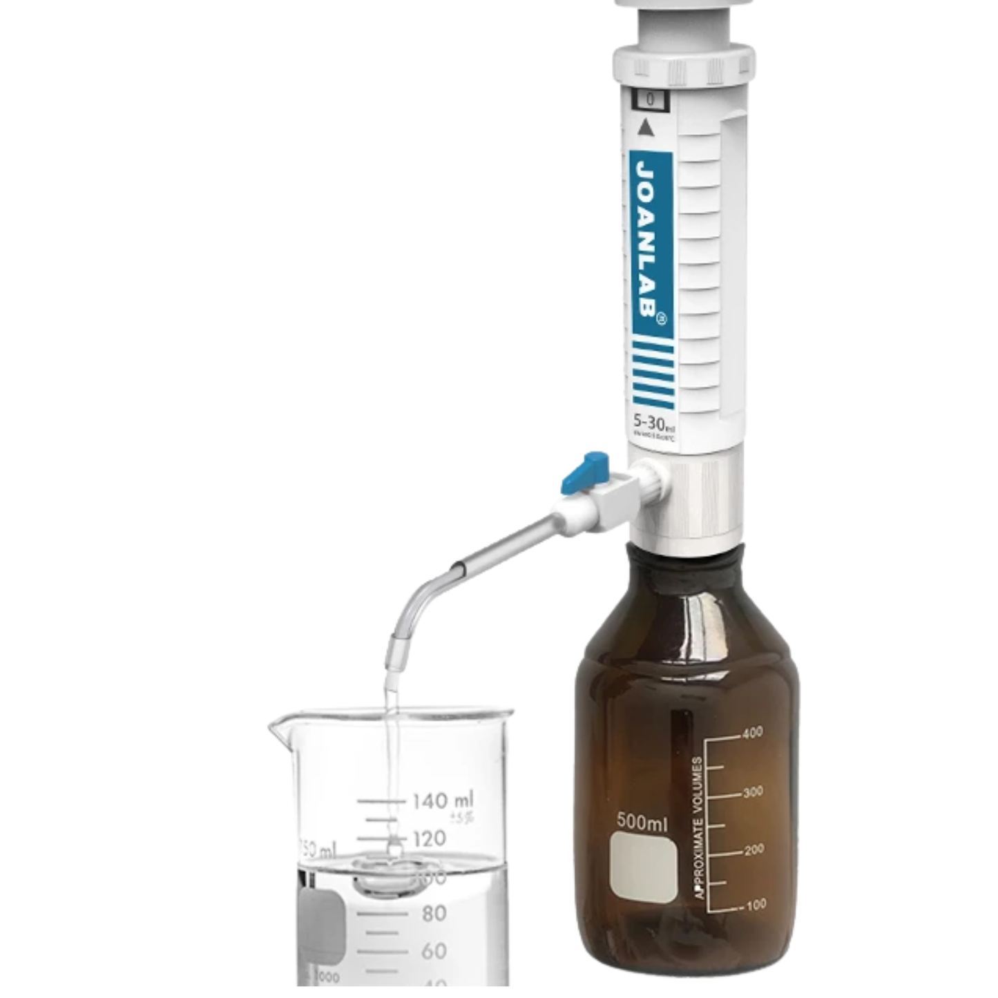 Adjustable 10–60ml Lab Bottle Top Dispenser