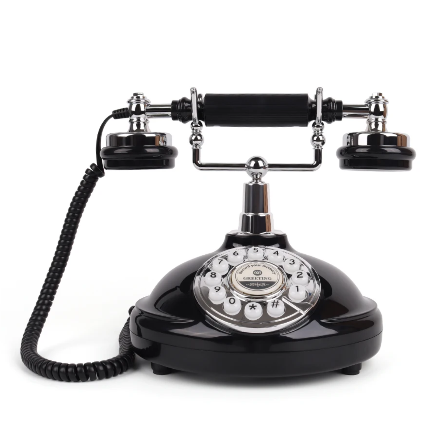 Retro Wedding Audio Guestbook Phone Beige Voice Message Recorder