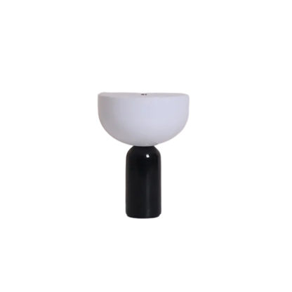 Sleek Black Marble Lamp with USB Charging & Touch
