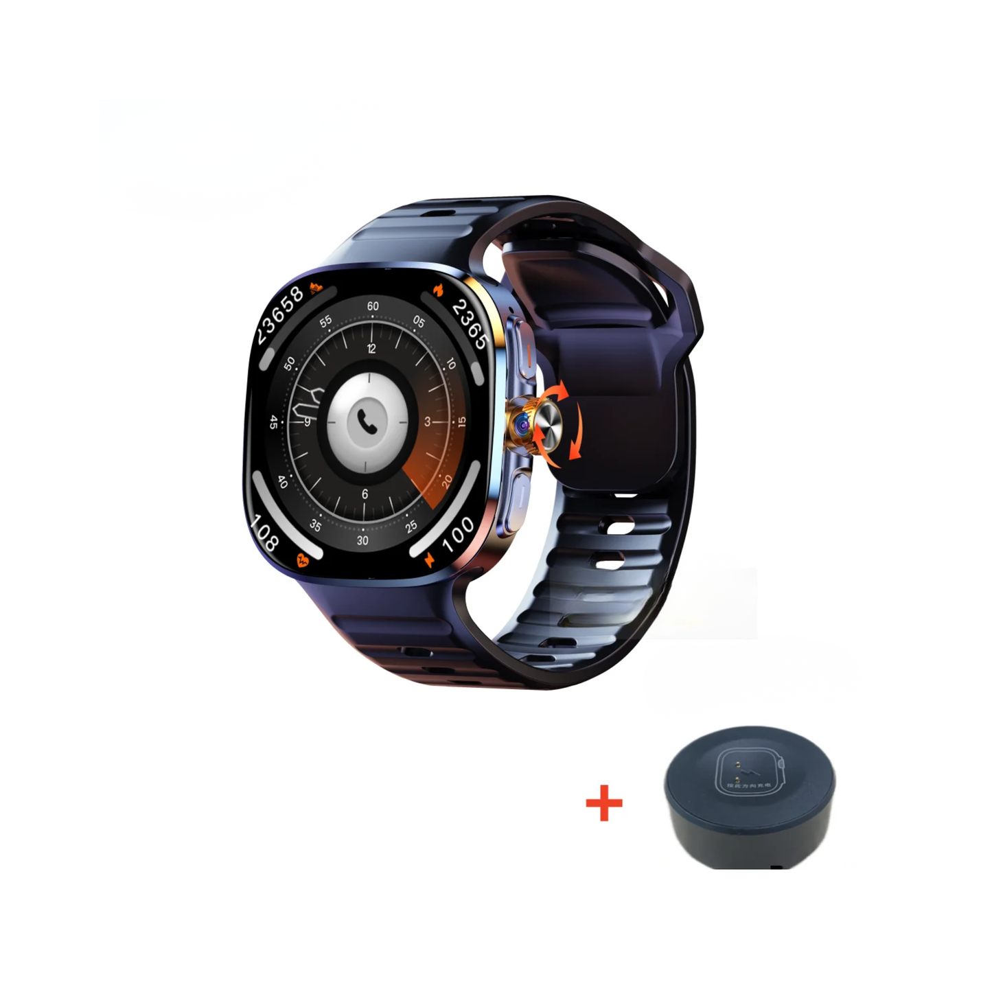 Smartwatch with Rotating Camera and 2100mAh Battery