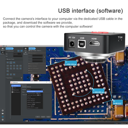 150X 4K Electronic Microscope HDMI USB Industrial Camera