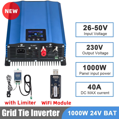 1000W 24V WiFi Solar Inverter Pure Sine Wave