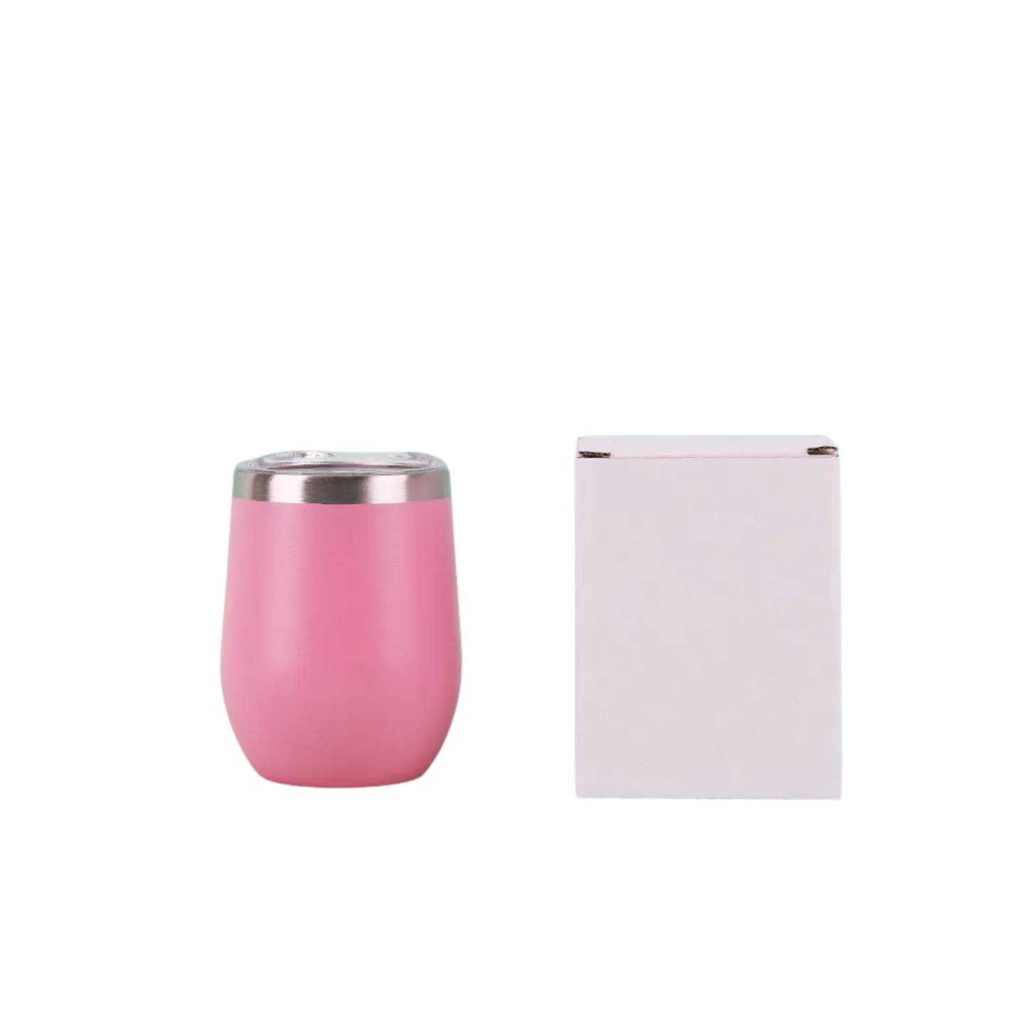 50pc 12oz Vacuum Insulated Wine Tumbler Set Pink