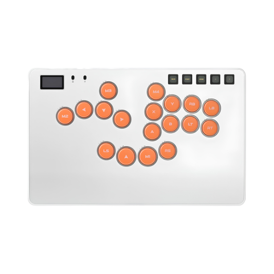 Portable Leverless Arcade Controller Magnetic CNC Silver