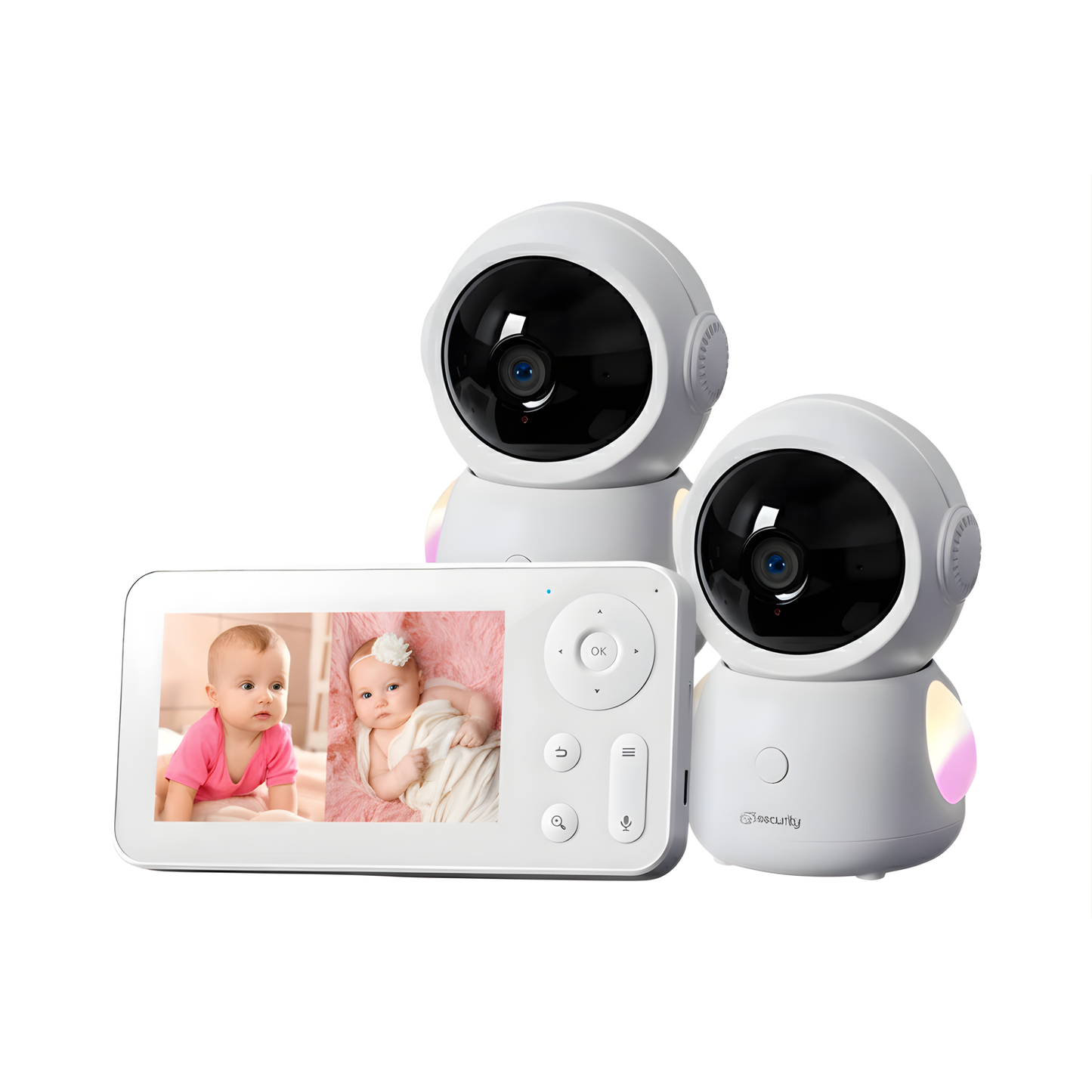 2K WiFi Baby Monitor Dual Camera Split Screen Display