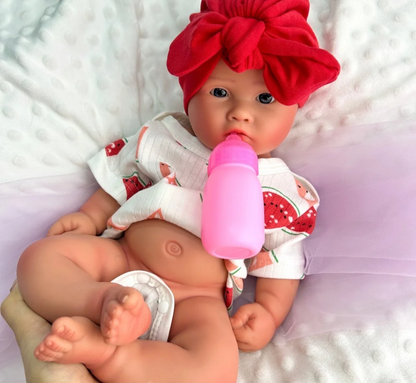 45cm Painted Reborn Baby Doll Realistic Blue Eyes
