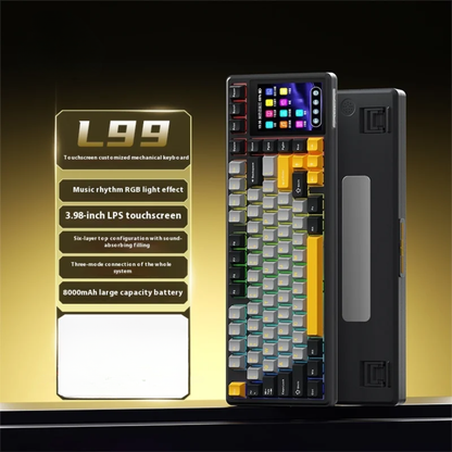 Bluetooth Mechanical Keyboard 84-Key with Touch Panel Controls