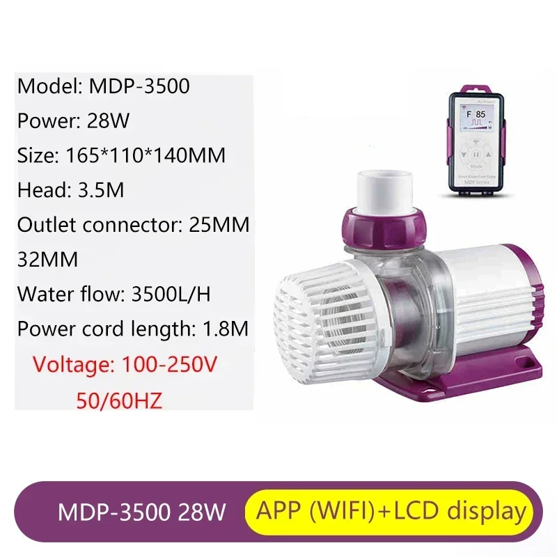 WiFi Enabled 28W Aquarium Pump with Smart LCD Screen