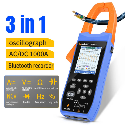 Digital Clamp Ammeter 1000A AC DC Multimeter