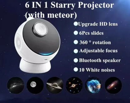 6in1 Star Projector Night Light with Speaker