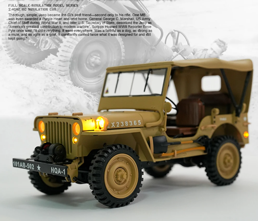 1:14 4WD RC Military Climbing Truck Yellow