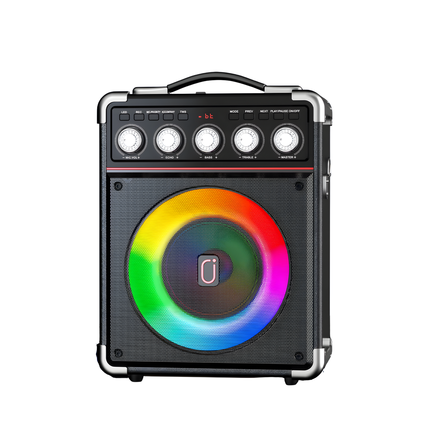 Portable Bluetooth Karaoke Speaker with Mic & Bass Control