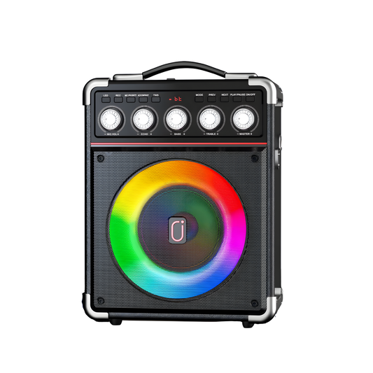 Portable Bluetooth Karaoke Speaker with Mic & Bass Control