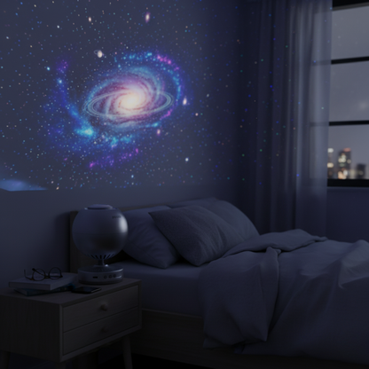 Silver Galaxy Projector Star Light Lamp for Kids Bedroom
