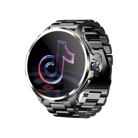 5G Smartwatch Steel Black Camera & App Support