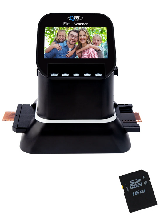 High-Resolution 35mm Film Scanner with 16GB SD Card