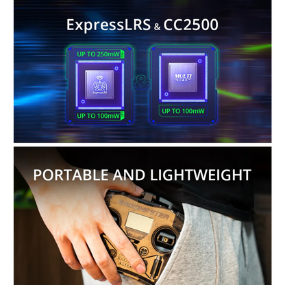 Wireless 2.4G CC2500 Remote Controller with 18650 Battery Slot